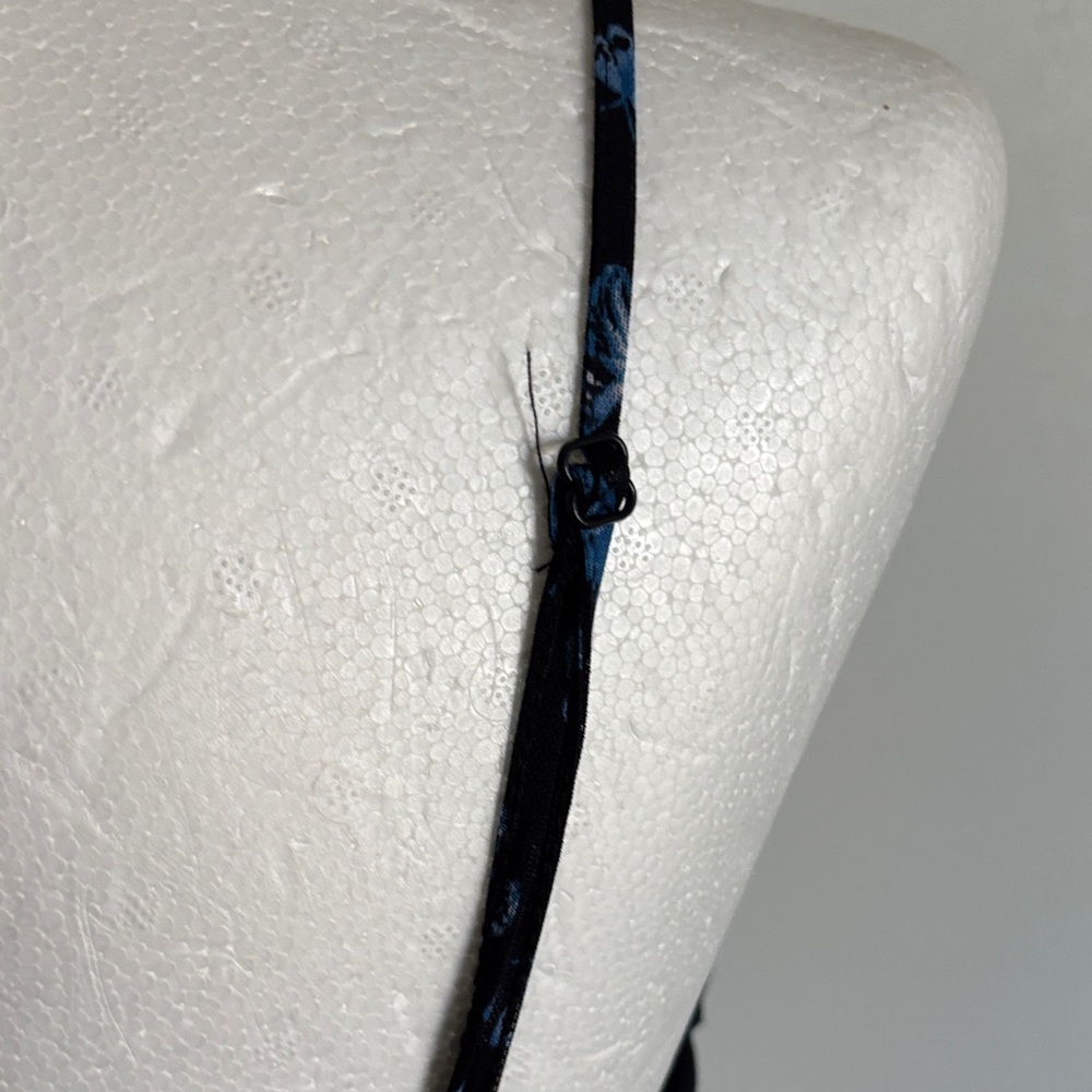 Chic Black and Blue Midi Dress - Picture 7 of 9